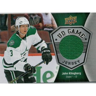 Jersey karty - Klingberg John - 2016-17 Upper Deck Game Jerseys No.GJ-KL