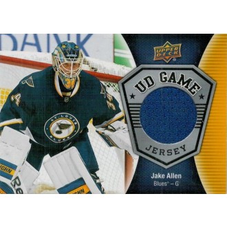 Jersey karty - Allen Jake - 2016-17 Upper Deck Game Jerseys No.GJ-JA