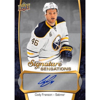 Podepsané karty - Franson Cody - 2016-17 Upper Deck Signature Sensations No.SS-CF