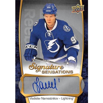 Podepsané karty - Namestnikov Vladislav - 2016-17 Upper Deck Signature Sensations No.SS-VN