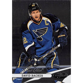 Řadové karty - Backes David - 2012-13 Certified No.42