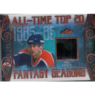 Jersey karty - Coffey Paul - 2019-20 Leaf ITG Used All Time Top 20 Fantasy Seasons Memorabilia Bronze Spectrum No.ATFS-17