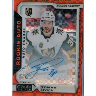 Podepsané karty - Hyka Tomáš - 2018-19 O-Pee-Chee Platinum Rookie Autographs Orange Checkers No.R-TH