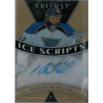 Podepsané karty - Halák Jaroslav - 2012-13 Trilogy Ice Scripts No.IS-JH