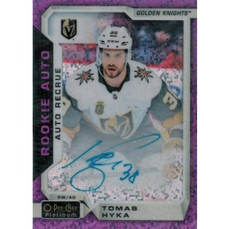 Podepsané karty - Hyka Tomáš - 2018-19 O-Pee-Chee Platinum Rookie Autographs Violet Pixels No.R-TH