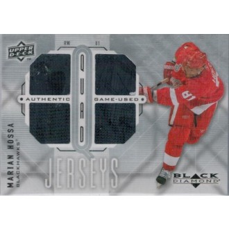Jersey karty - Hossa Marián - 2009-10 Black Diamond Jerseys Quad No.QJ-MH