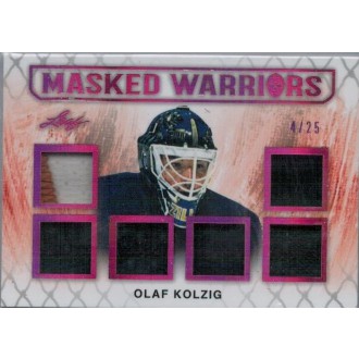 Jersey karty - Kolzig Olaf - 2017-18 Leaf Masked Warriors Memorabilia Magenta No.MW-15