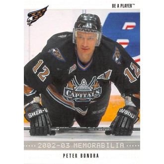 Řadové karty - Bondra Peter - 2002-03 BAP Memorabilia No.142