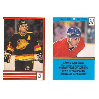 Řadové karty - Chelios Chris, Melnyk Larry - 1989-90 O-Pee-Chee Stickers No.73/212
