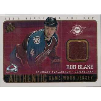 Jersey karty - Blake Rob - 2002-03 Quest For the Cup Jerseys No.4