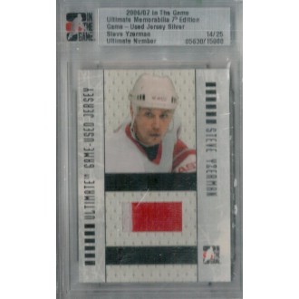 Jersey karty - Yzerman Steve - 2006-07 ITG Ultimate Memorabilia Used Jersey Silver No.YZST