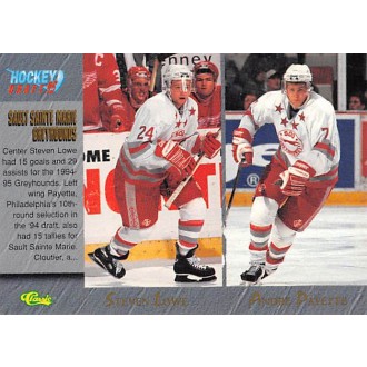 Řadové karty - Thornton Joe, Cloutier Dan, Lowe Steven, Payette Andre - 1995-96 Classic No.95