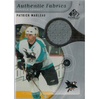 Jersey karty - Marleau Patrick - 2005-06 SP Game Used Authentic Fabrics No.AF-PM