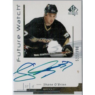 Podepsané karty - O´Brien Shane - 2006-07 SP Authentic No.162