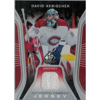 Jersey karty - Aebischer David - 2006-07 SP Game Used Authentic Fabrics No.AF-DA