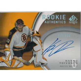 Podepsané karty - Toivonen Hannu - 2005-06 SP Authentic Rookie Authentics No.RA-HT