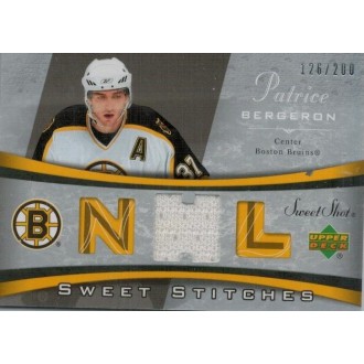 Jersey karty - Bergeron Patrice - 2006-07 Sweet Shot Sweet Stitches No.SS-PB