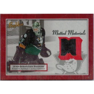Jersey karty - Giguere Jean-Sebastien - 2005-06 Beehive Matted Materials No.MM-JG