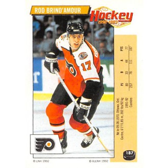 Řadové karty - Brind´Amour Rod - 1992-93 Panini Stickers No.187