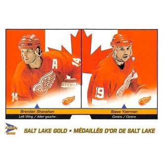 Insertní karty - Shanahan Brendan, Yzerman Steve - 2002-03 McDonalds Pacific Salt Lake Gold No.5