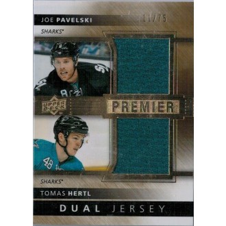 Jersey karty - Pavelski Joe, Hertl Tomáš - 2014-15 Premier Duals No.PQ2-PH