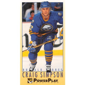 Řadové karty - Simpson Craig - 1993-94 Power Play No.301