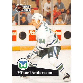 Řadové karty - Andersson Mikael - 1991-92 Pro Set French No.394