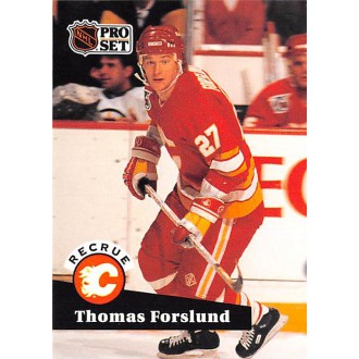 Řadové karty - Forslund Tomas - 1991-92 Pro Set French No.527