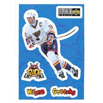 Insertní karty - Gretzky Wayne - 1996-97 Collectors Choice Stick-Ums No.S1