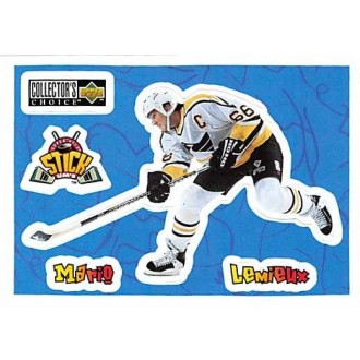 Insertní karty - Lemieux Mario - 1996-97 Collectors Choice Stick-Ums No.S7