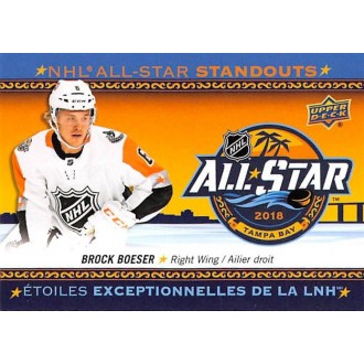Insertní karty - Boeser Brock - 2018-19 Tim Hortons NHL All-Star Standouts No.AS-3