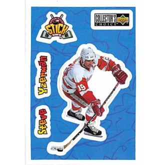 Insertní karty - Yzerman Steve - 1996-97 Collectors Choice Stick-Ums No.S22