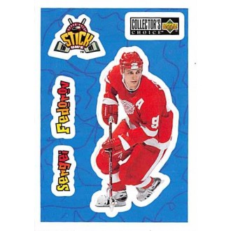 Insertní karty - Fedorov Sergei - 1996-97 Collectors Choice Stick-Ums No.S23