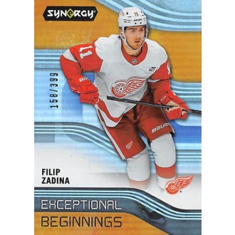 Insertní karty - Zadina Filip - 2019-20 Synergy Exceptional Beginnings Orange No.4