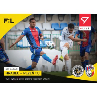Česká liga - Hradec - Plzeň - 2021-22 Fortuna:Liga LIVE No.L-024