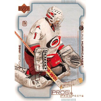 Řadové karty - Irbe Arturs - 2000-01 Pros and Prospects No.18