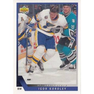 Řadové karty - Korolev Igor - 1993-94 Upper Deck No.353