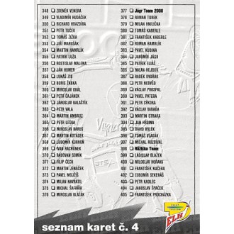 Extraliga OFS - Seznam karet (č.4) - 2000-01 OFS No.421
