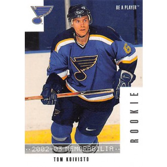 Řadové karty - Koivisto Tom - 2002-03 BAP Memorabilia No.290