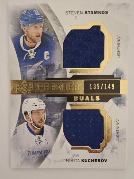 Jersey karty - Stamkos Steven, Kucherov Nikita - 2015-16 Premier Duals No.PD2-SK A3