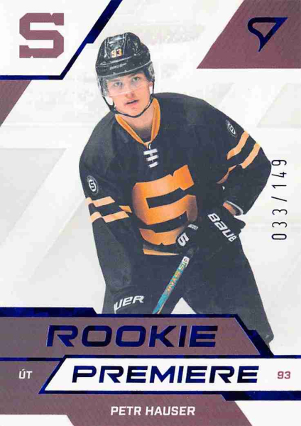 Extraliga SportZoo - Hauser Petr - 2022-23 SportZoo Tipsport ELH Rookie Premiere Blue No.11