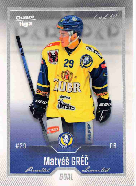 Goal Cards - Gréč Matyáš - 2022-23 Goal Cards Chance liga Silver No.90