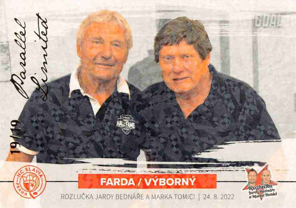 Goal Cards - Farda Richard, Výborný František - 2022-23 Goal Cards Chance liga Rozlučka Jaroslava Bednáře a Marka Tomici Bronze No.43
