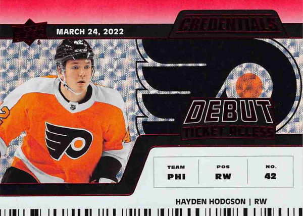Paralelní karty - Hodgson Hayden - 2022-23 Credentials Horizontal Red No.126