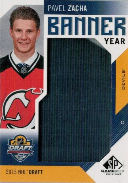 Zacha Pavel 2016 17 SP Game Used Banner Year Draft 15 No.BD15 PZ BestHC.cz