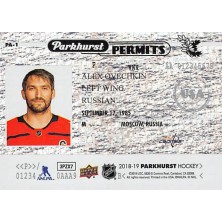 Ovechkin Alexander - 2018-19 Parkhurst Parkhurst Permits No.PA1