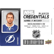 Kucherov Nikita - 2017-18 MVP NHL Player Credentials Level 1 Access No.NHL-NK