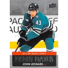 Leonard John - 2021-22 Upper Deck Debut Dates No.DD2