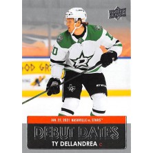Dellandrea Ty - 2021-22 Upper Deck Debut Dates No.DD12