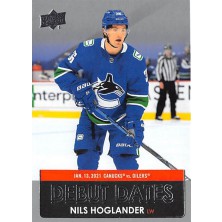 Hoglander Nils - 2021-22 Upper Deck Debut Dates No.DD17